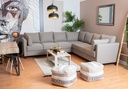 Golden corner sofa