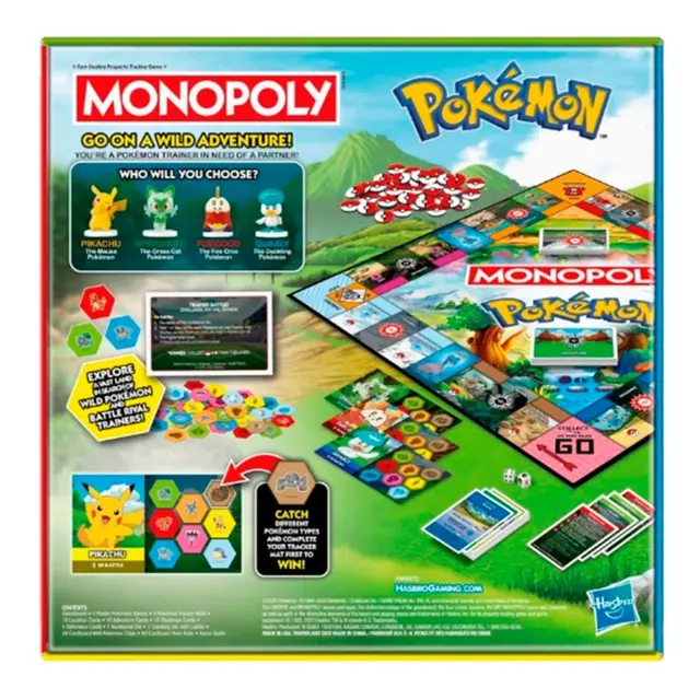 DB-Hasbro Monopoly Pokemon Edition Board Game for Kids 