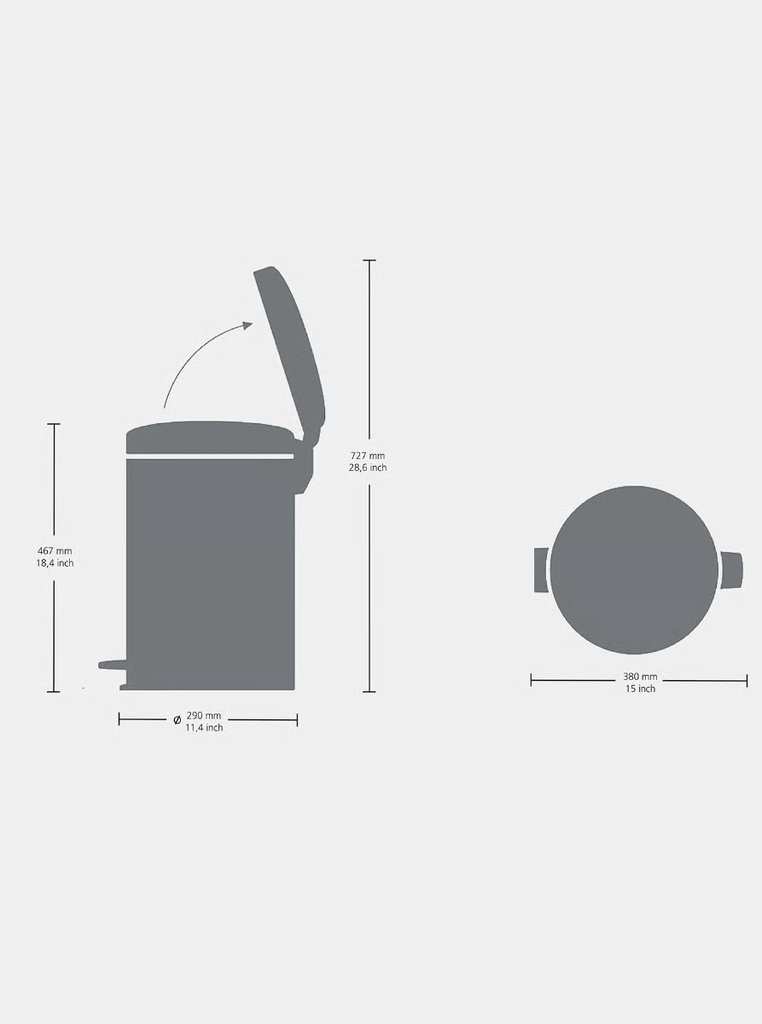 AB-Brabantia Pedal Bin 20L - NewIcon - Metallic Gold 