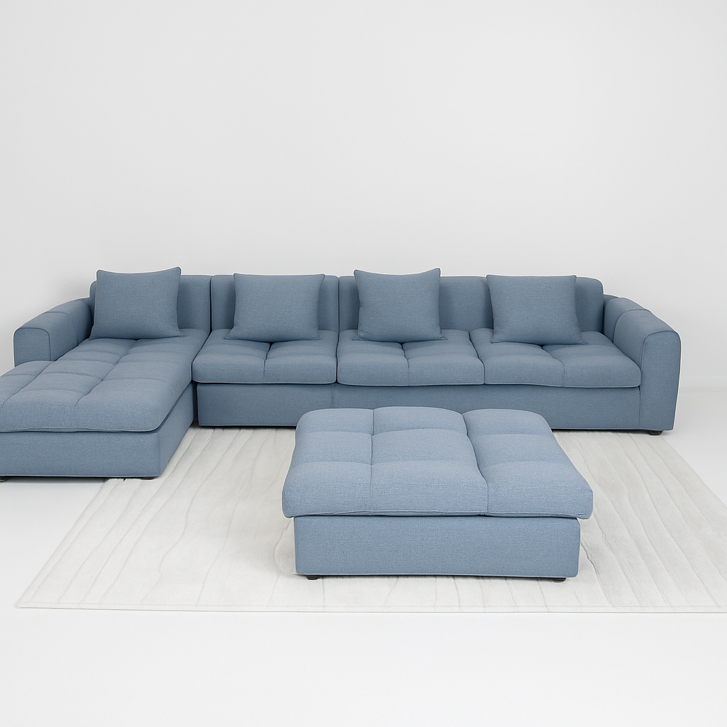 ZIZ 4-Seater Fabric Left Corner Sofa