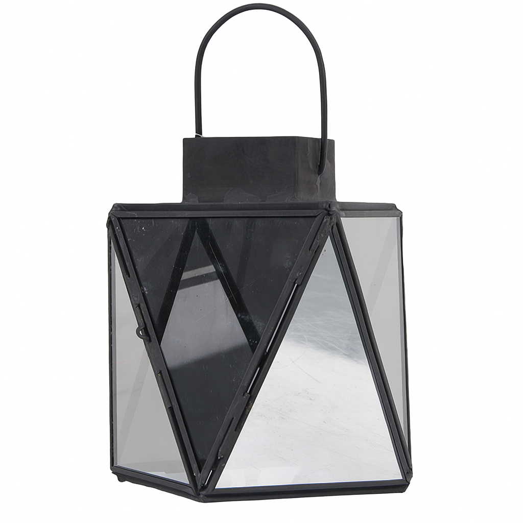 Lantern Matt Black-15x15x16.5cm