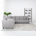 Golden 6-Seater Fabric Corner Sofa