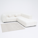 Arizona 4-Seater Bucklet Fabric Right Corner Sofa