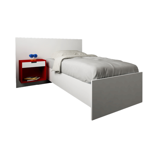 [X39357] SLEEM BED 90/NIGHT STAND