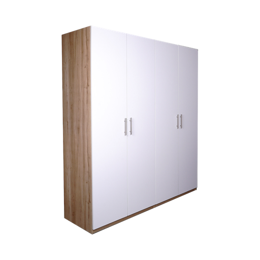 [X88272] WARDROBE 200*60*220 CM OAK /WHITE DOORS dormi