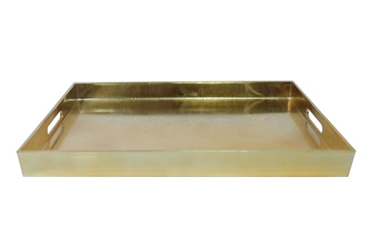 [P27855] Charger Tray 48X35X5Cm Gold
