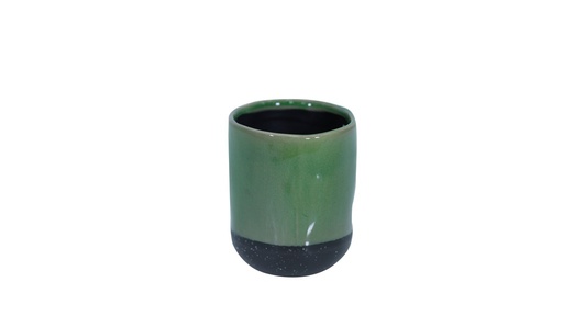 [P24277] 9.4- H12Cm Ceramic Pot-L.Yellow