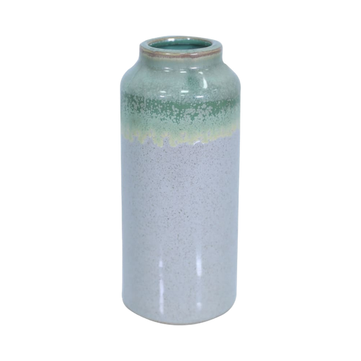 [P24272] 9.4-H22Cm Ceramic Vase- Light Green