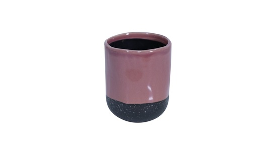 [P25645] 9.4- H12Cm Ceramic Pot-Coffee Mocha