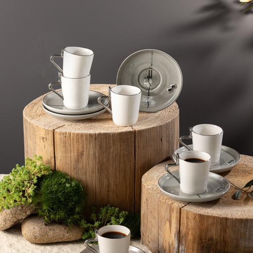 [X128775] OT- Set of 6 Cups and 6 Saucers