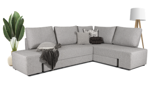 [X132450] Corner sofa bed left side