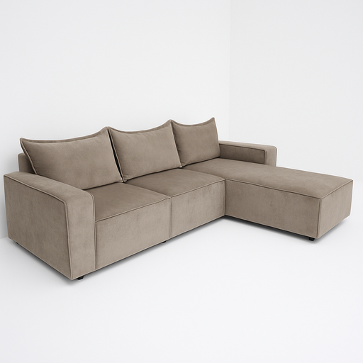 [X133048] Chancy 4-Seater Fabric Right Corner Sofa