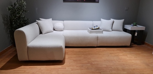 [X134042] Sofia 5-Seater Fabric Corner Sofa