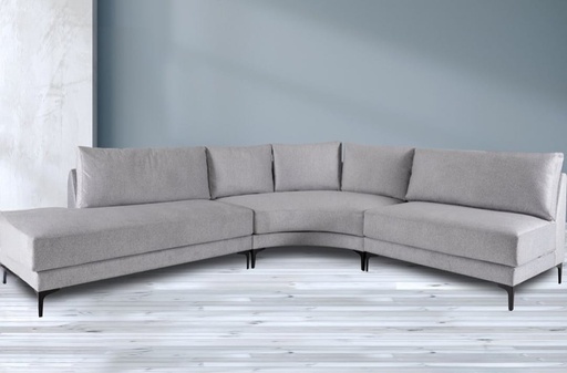 [X134046] Rica 6-Seater Fabric Corner Sofa 