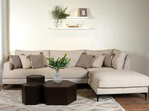 [X134056] Varly 4-Seater Fabric Right Corner Sofa 