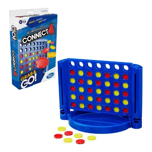 [X140077] DB-Hasbro Grab And Go Connect Portable 4 Game Kids 