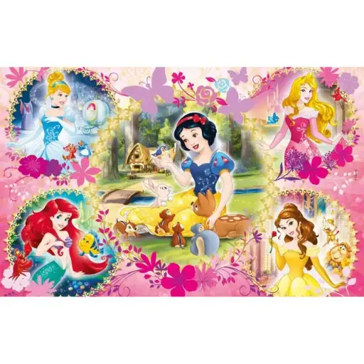[X140082] DB-Clementoni - Supercolor Disney Princess Puzzle 2Χ60 Pcs 