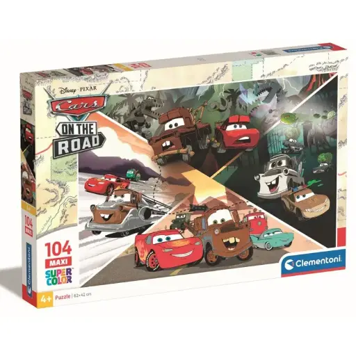 [X140092] DB-Clementoni Maxi Disney Cars on the Road - 104 Pcs Puzzle 